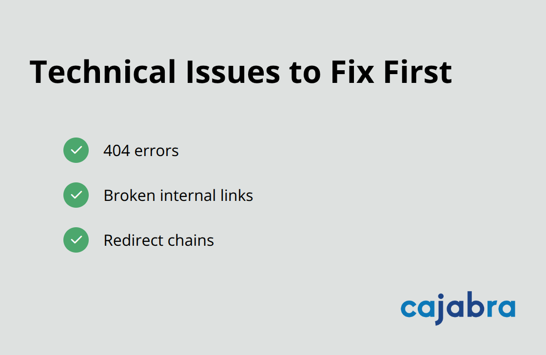 Three technical issues a crawl typically flags - content audit